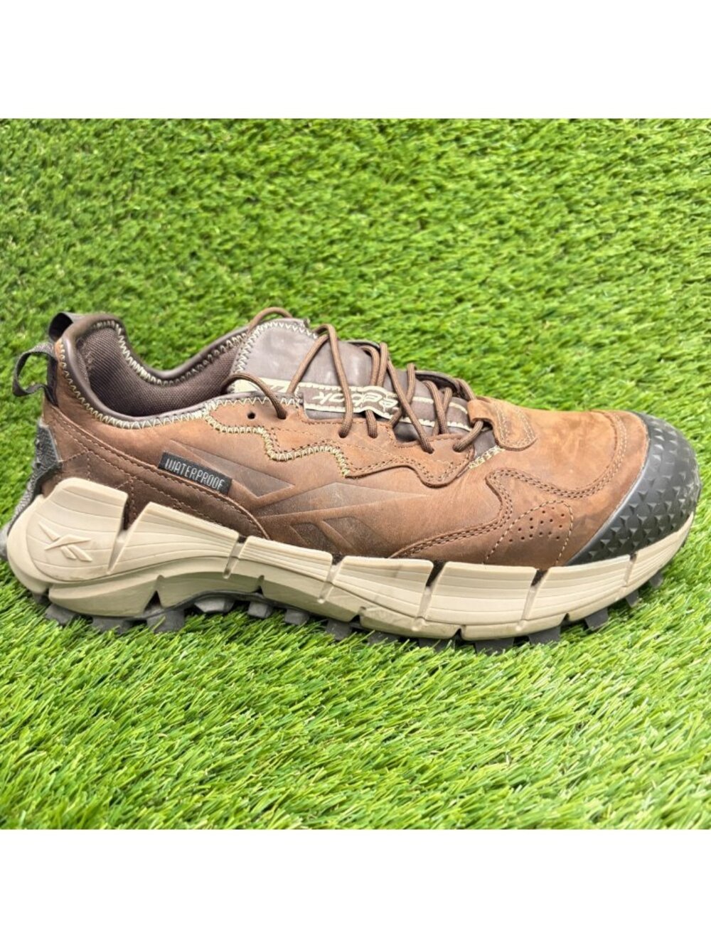 Reebok Zig Kinetica Edge II Men Size 10.5E Brown Composite Toe Safety Work Shoes